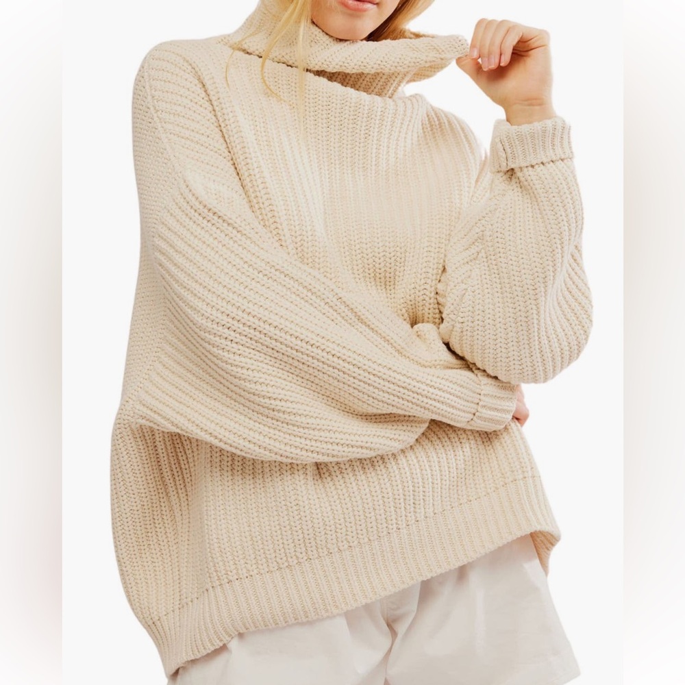 Free People Swim Too Deep Turtleneck Sweater medium